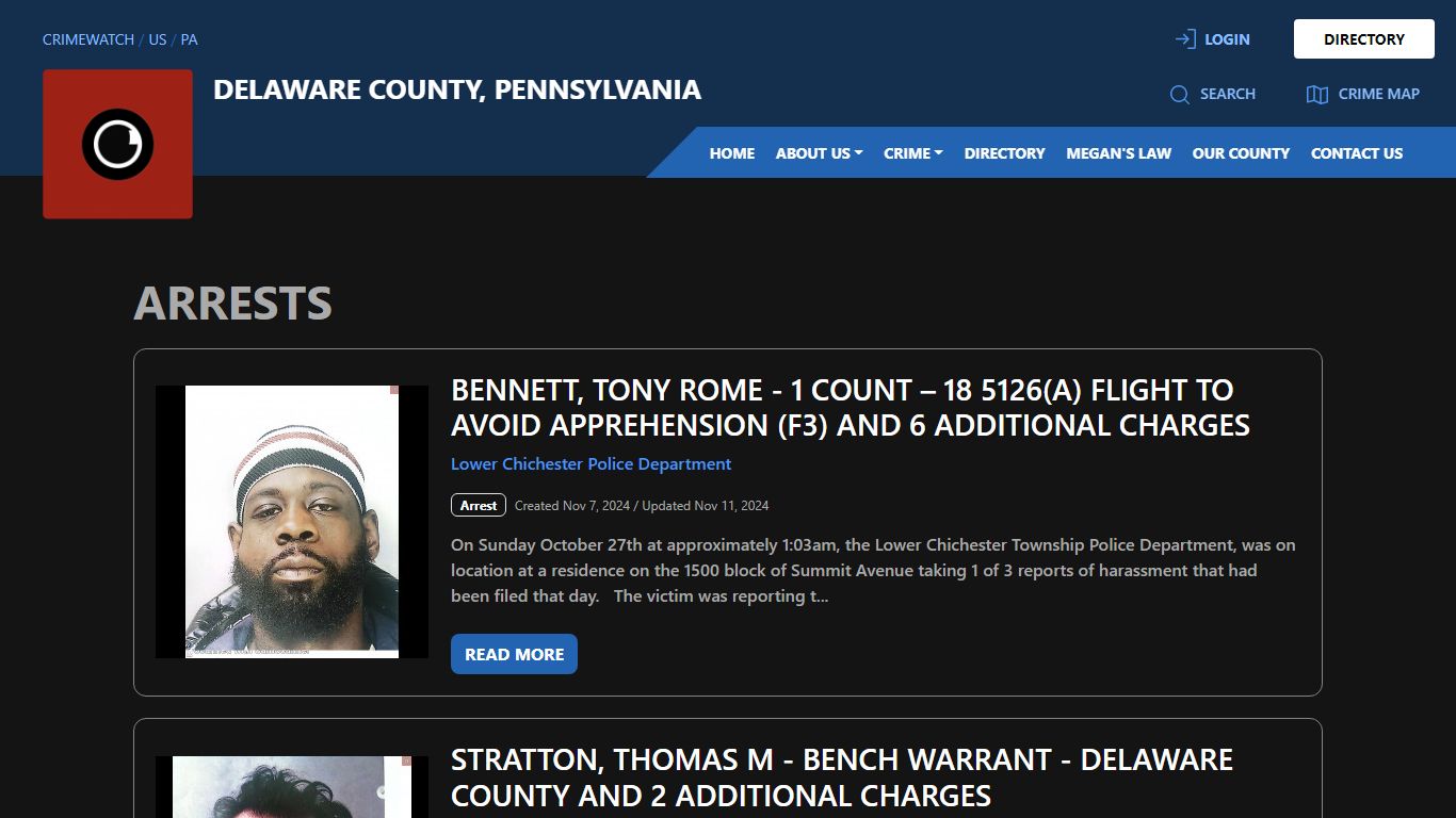 Arrests for Delaware County, Pennsylvania - CRIMEWATCH